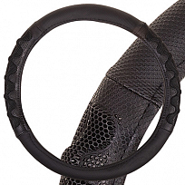 Оплетка SKYWAY Racer-2 M (370-390мм) Черно/Серая экокожа